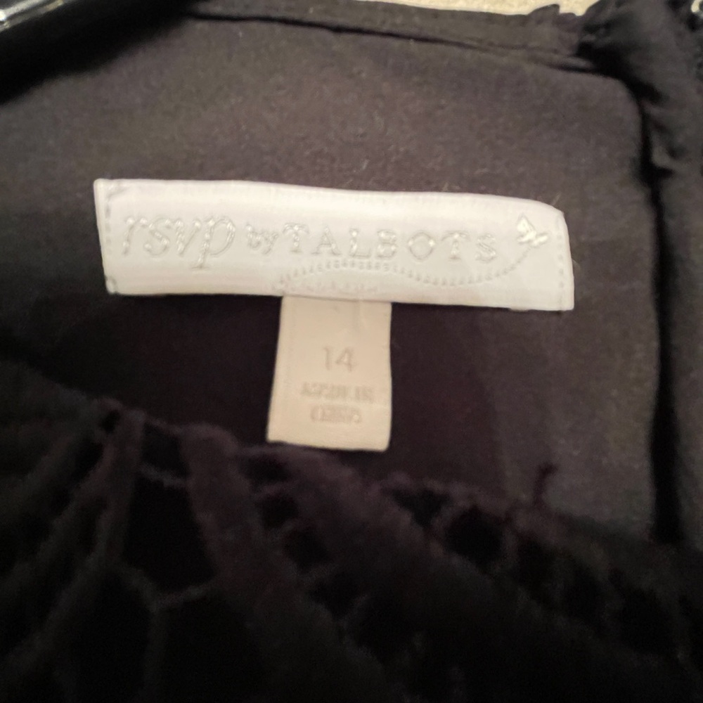 RSVP by Talbots Black Lace Sheath Dress Size 14 - Picture 9 of 12